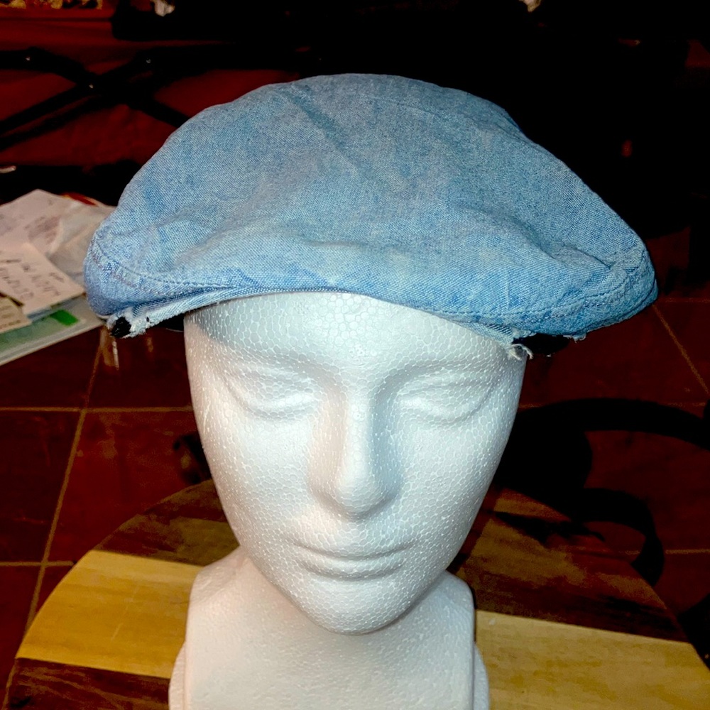 💙🚙 J. Crew Light Blue Denim Classic Driving Hat 100% Cotton Size S/M